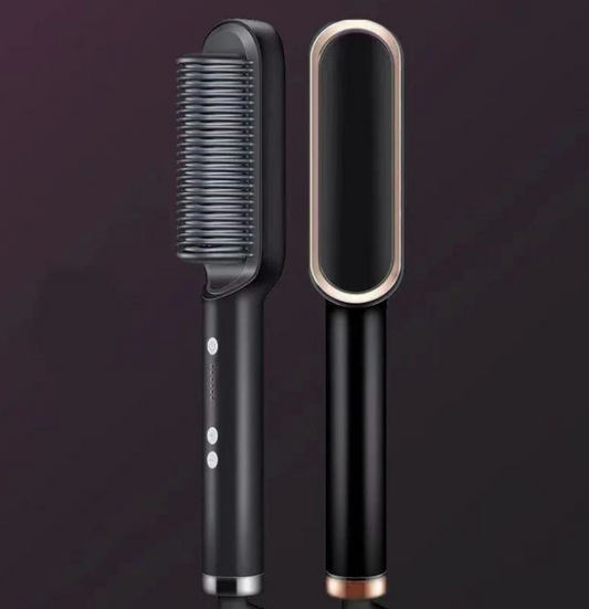New 2 In 1 Hair Straightener Hot Comb Electric Hair Brush