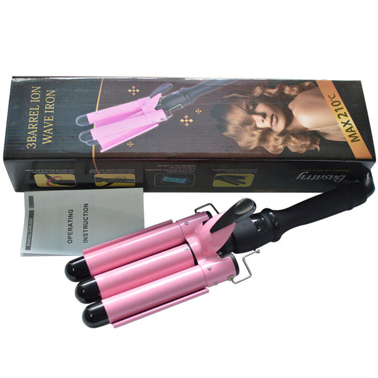 3 Barrel Hair Curling Iron LCD Display