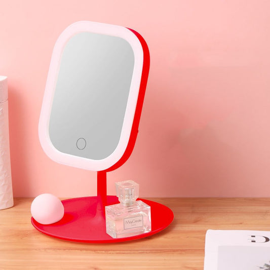 Desktop Mirror Dressing Mirror With LED Light Beauty Makeup