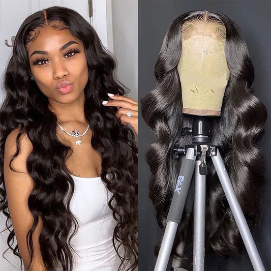 Swiss Loose Deep Wave Transparent Lace Wig Human Hair