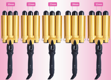 3 barrel Hair Curling Iron LCD Display