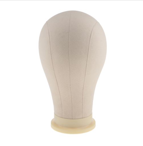 Canvas Mannequin Head with Table Clamp | Wig Styling & Display, 21"-23"