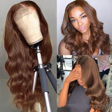 Warm Brown Lace Frontal Straight Wig