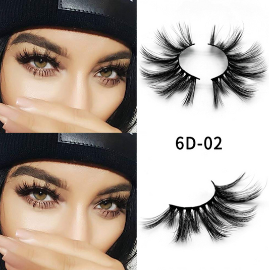 25mm Mink False Eye Lashes 6D three-dimensional Messy Cross-eye Lashes