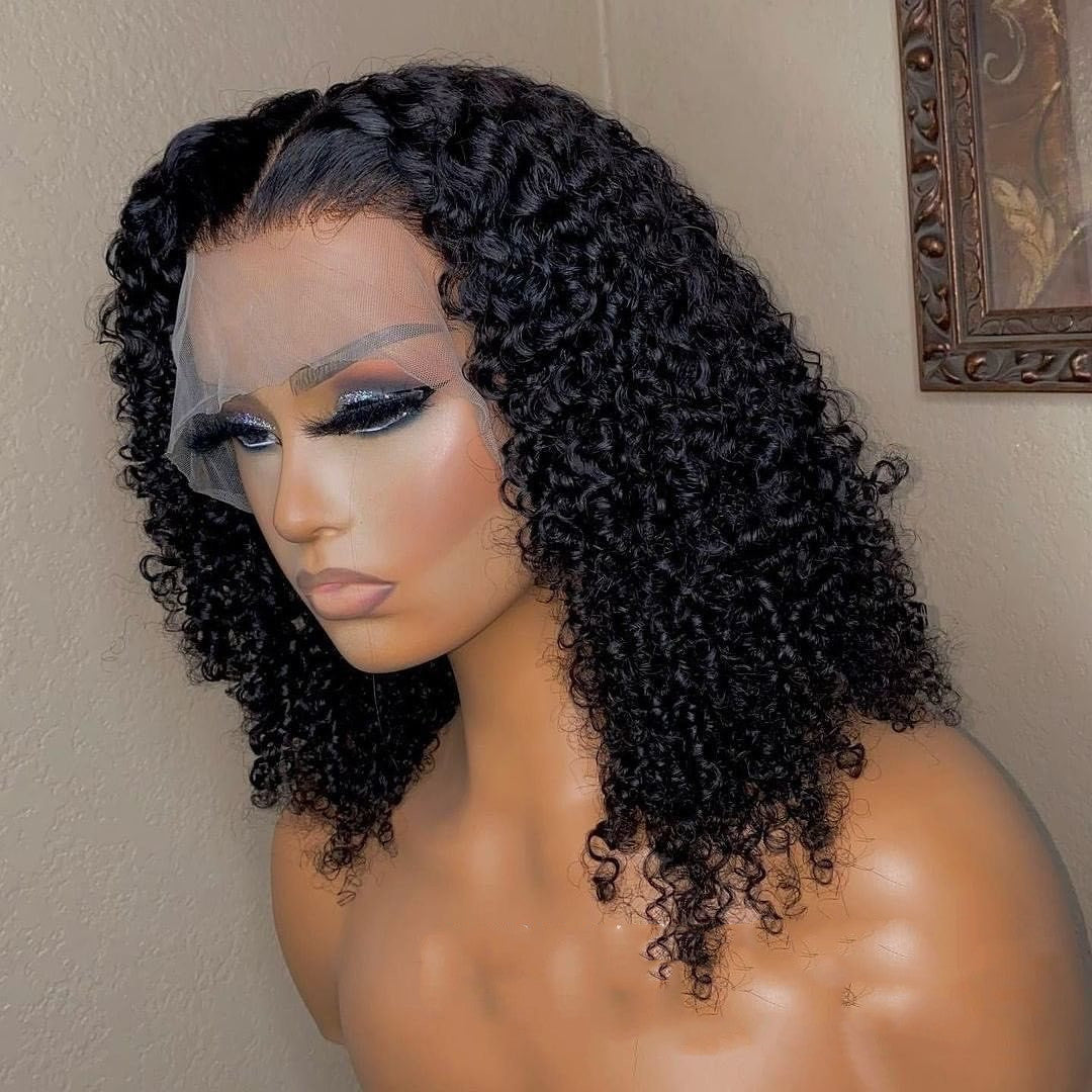 Jerry Curly 13x4 Lace Front Human Hair Wigs 150