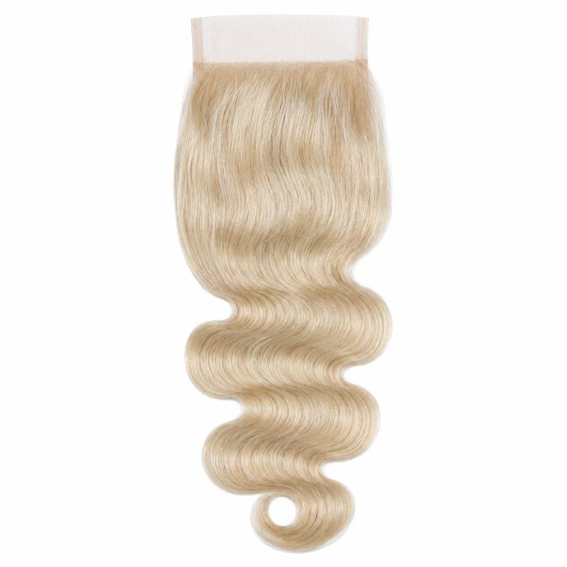 Blonde Body Wave 4x4 Transparent Lace Closure