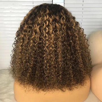 Piano Curly Deep Wave Highlights Lace Wig