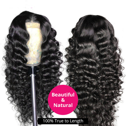 Loose Deep Wave Human Lace Frontal Wig