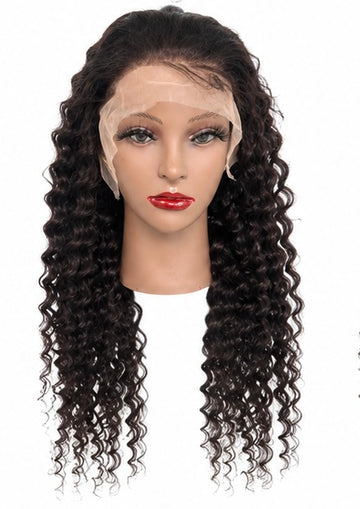 13X4 Deep Curly Lace Front Wig | Transparent Lace | 100% Human Hair | 24"