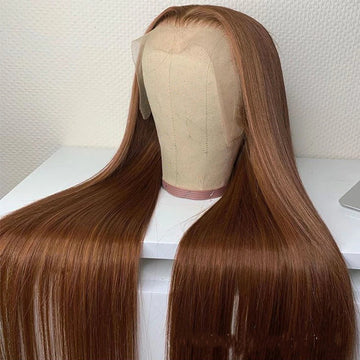 Warm Brown Lace Frontal Straight Wig