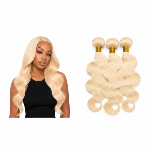 Blonde Body Wave Bundle Deal Collage