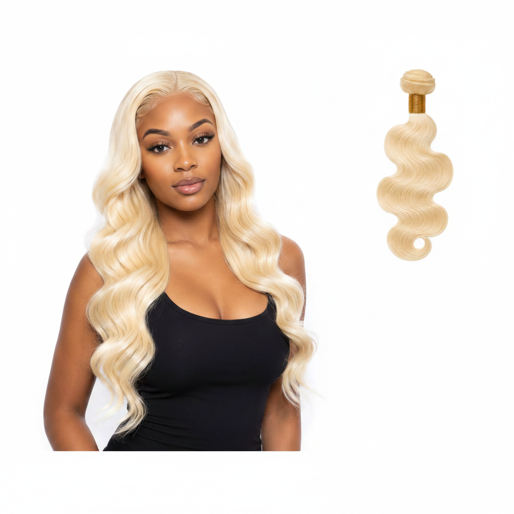 Blonde Body Wave Bundles Collage - Uncropped