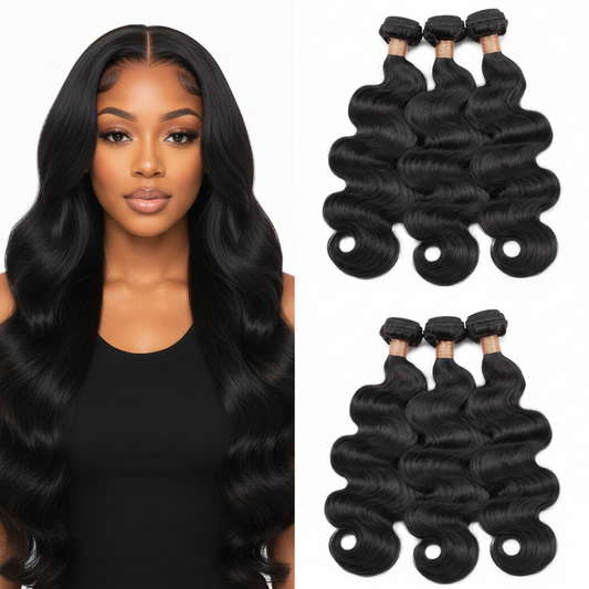 Body Wave Bundle Deal Square Collage