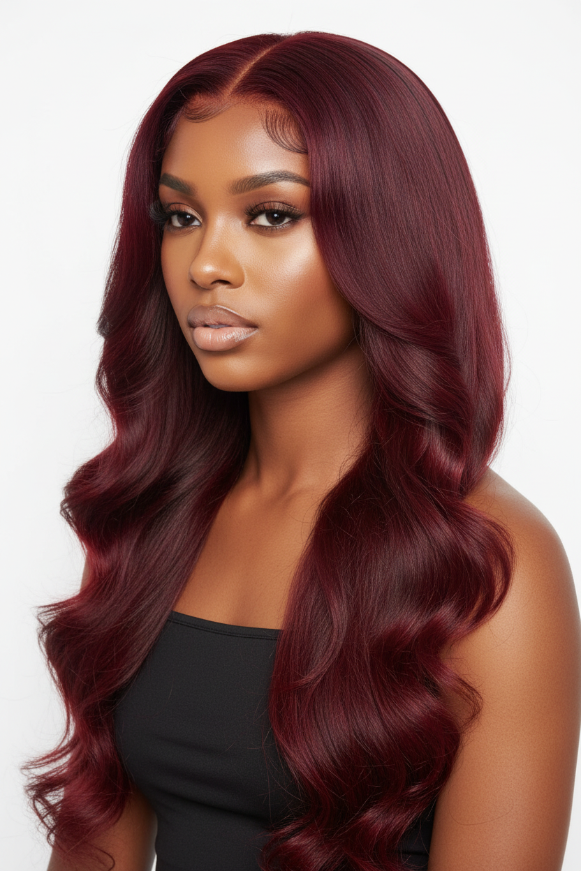 Burgundy Body Wave - Photorealistic
